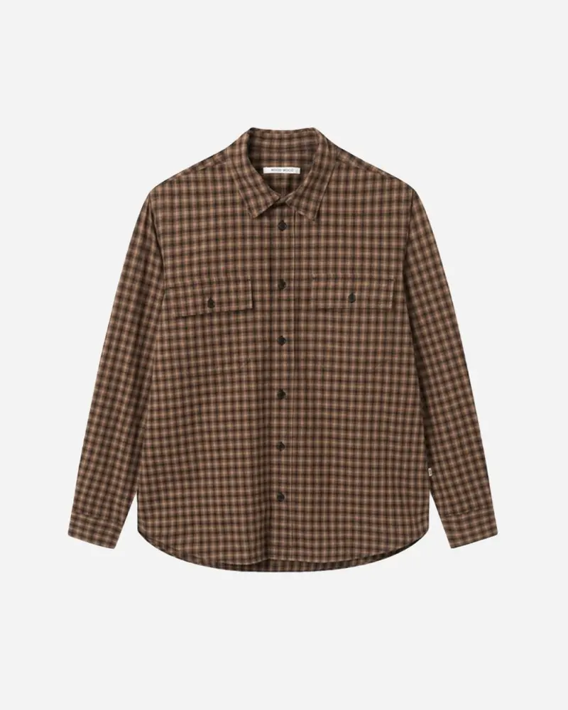 Avenir Flannel Check Shirt - Khaki