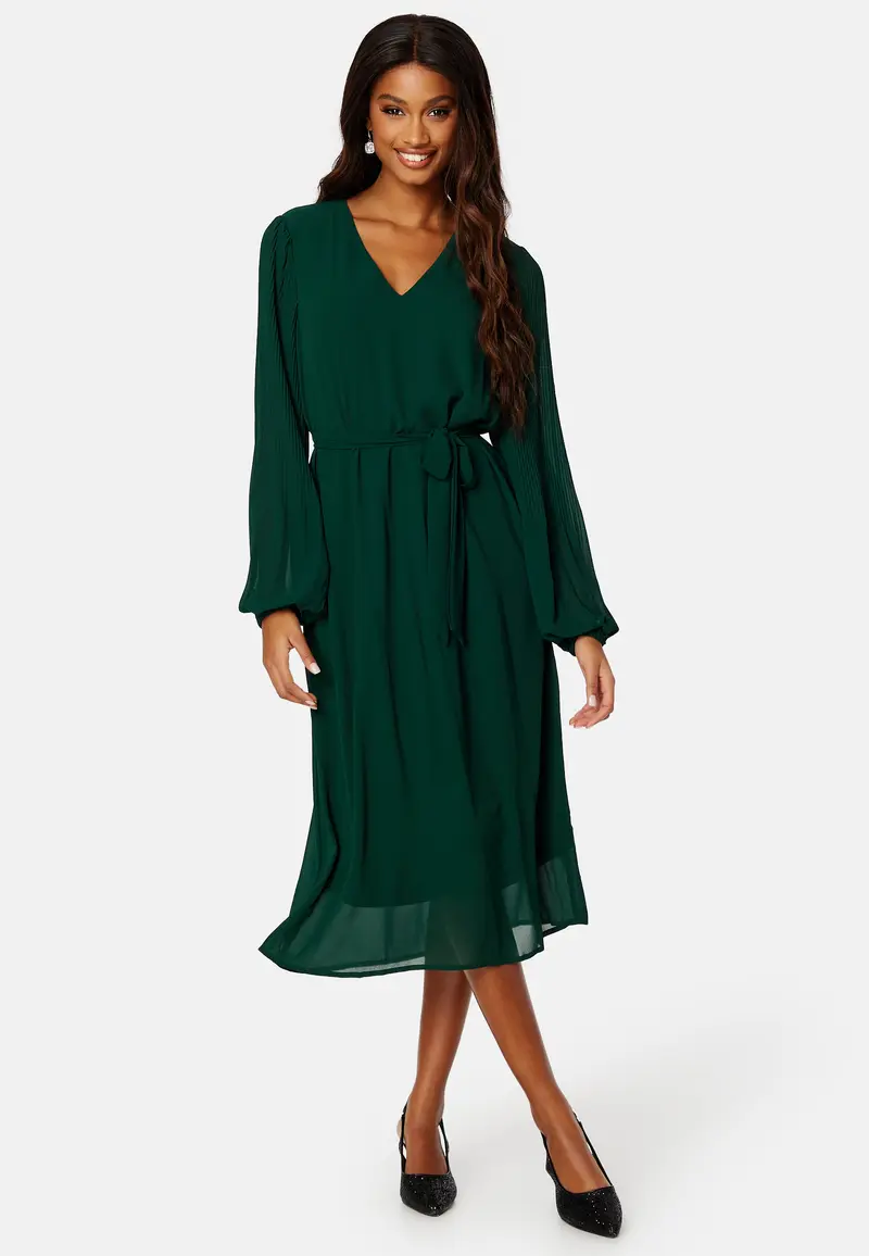 Bailey L/S V-neck Calf Dress