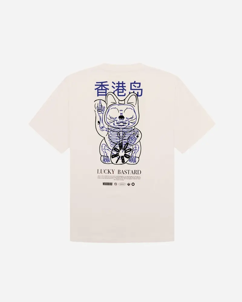 Baine Bastard Tee - Off White/Navy