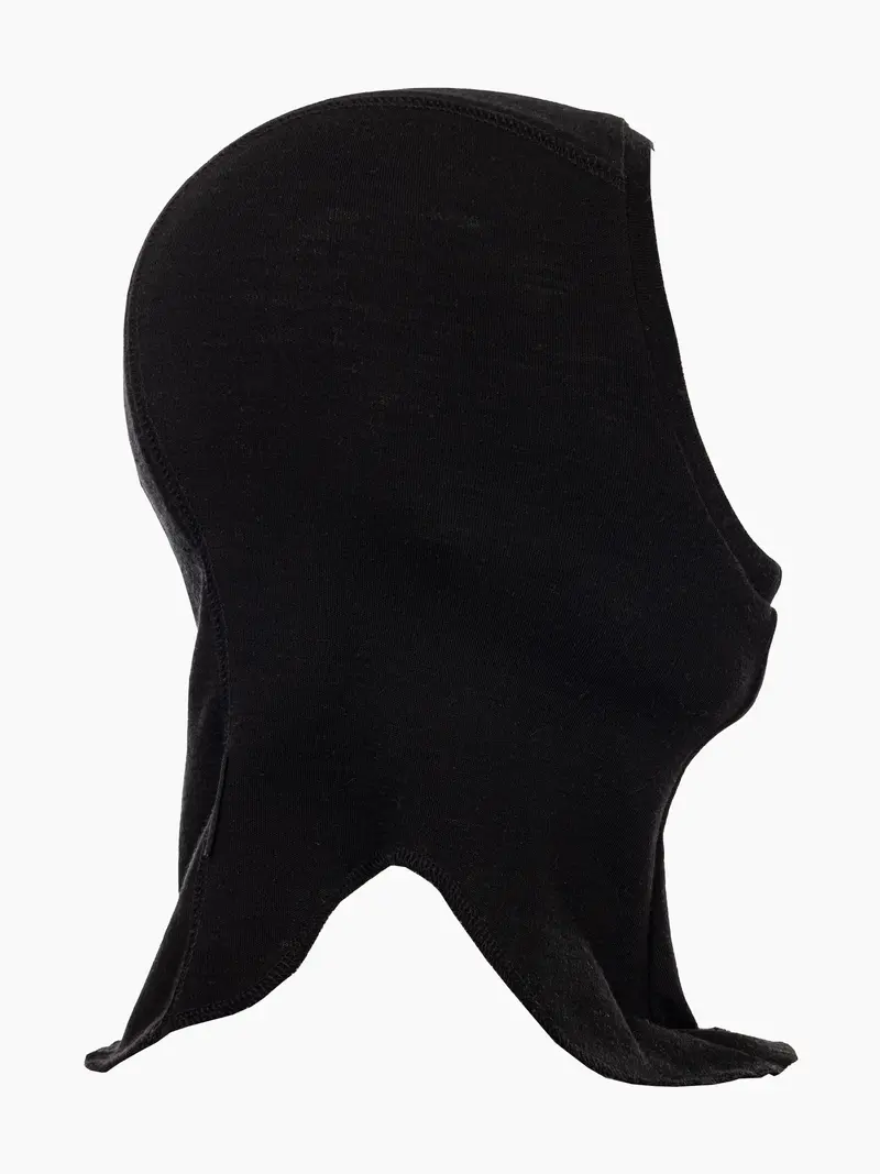 Balaclava merinoull unisex Sort