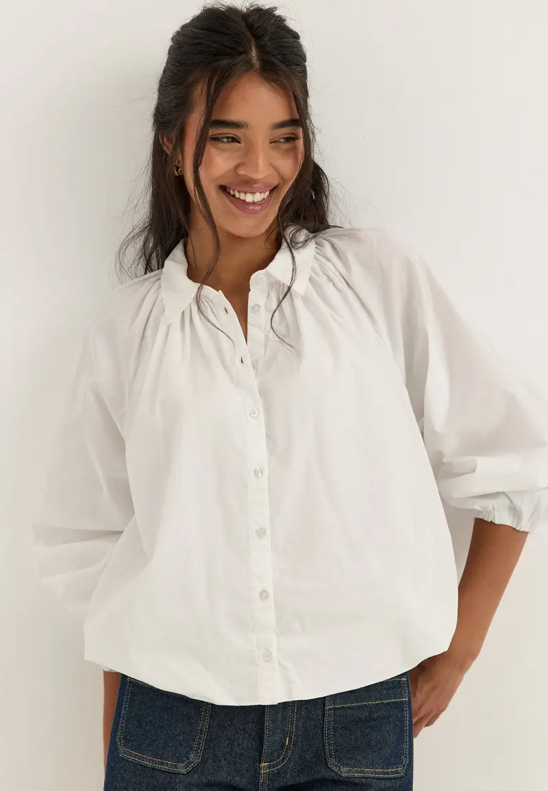 Balloon Cotton Shirt