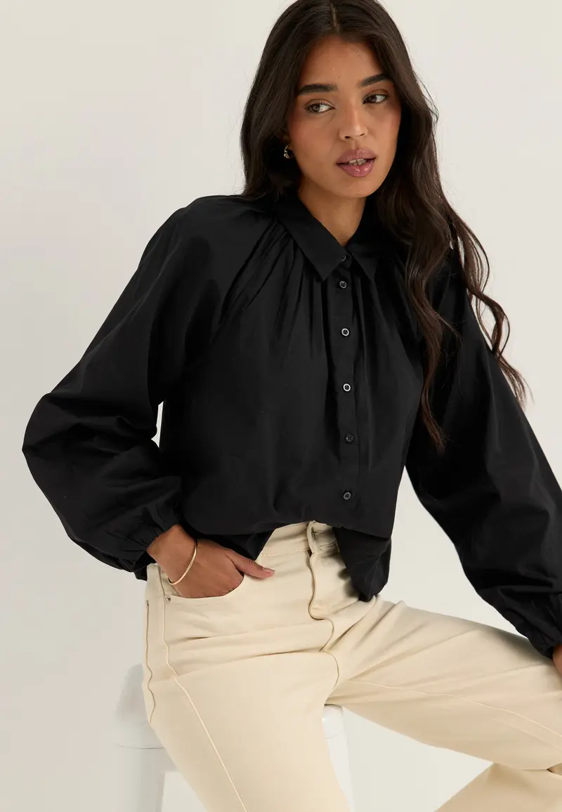 Balloon Cotton Shirt