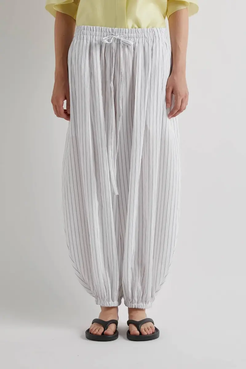 Balloon Pants Rigato Offwhite