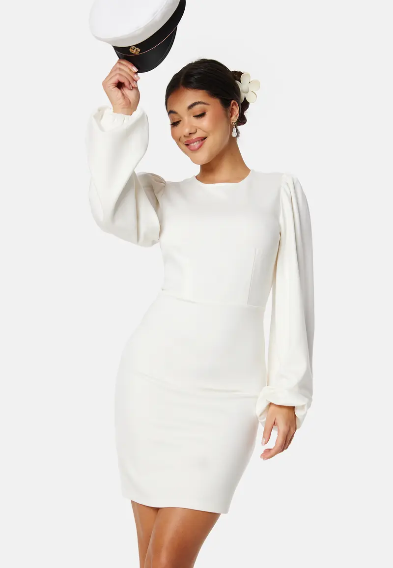 Balloon Sleeve Short Dress
