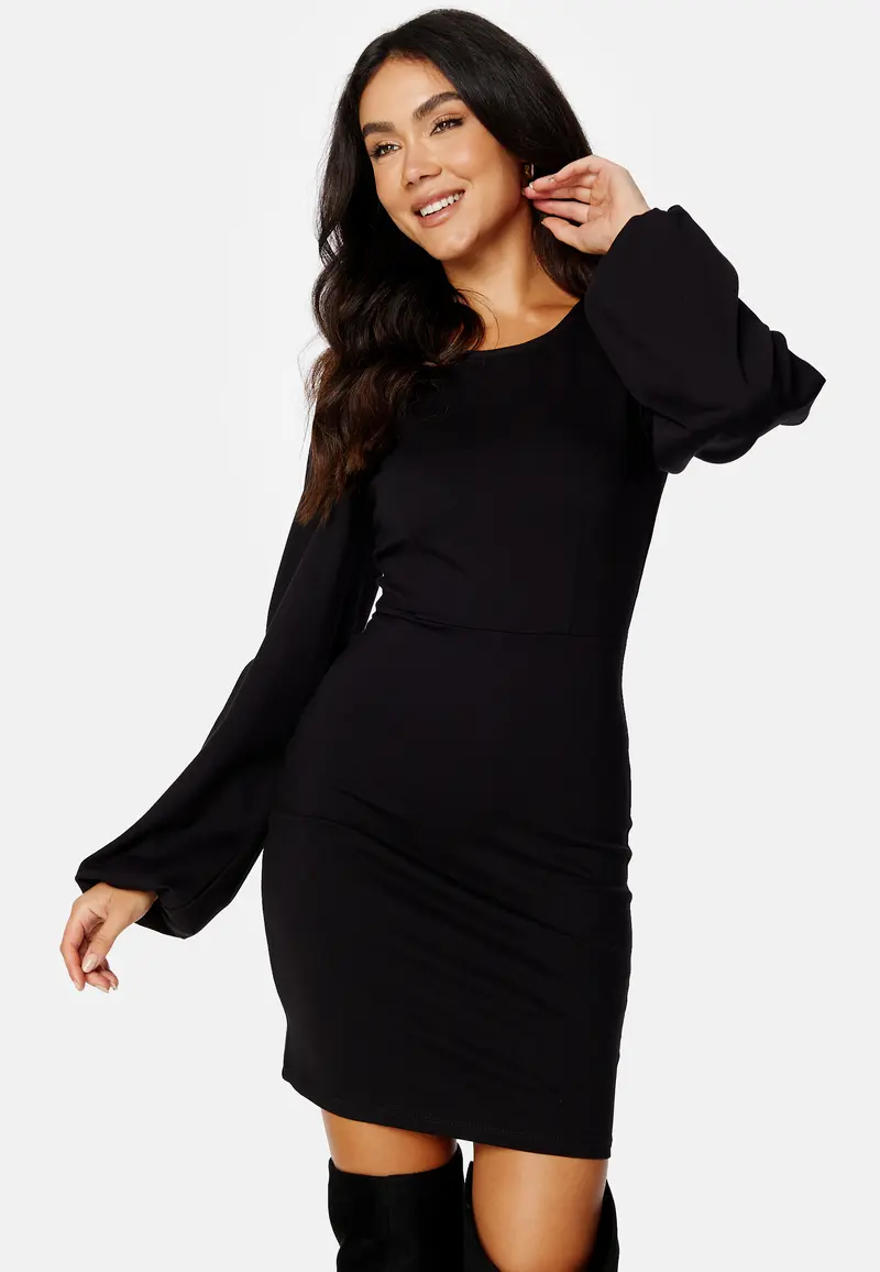 Balloon Sleeve Short Dress