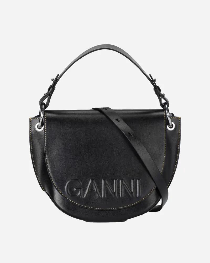 Banner Saddle Yellow Stitch - Black