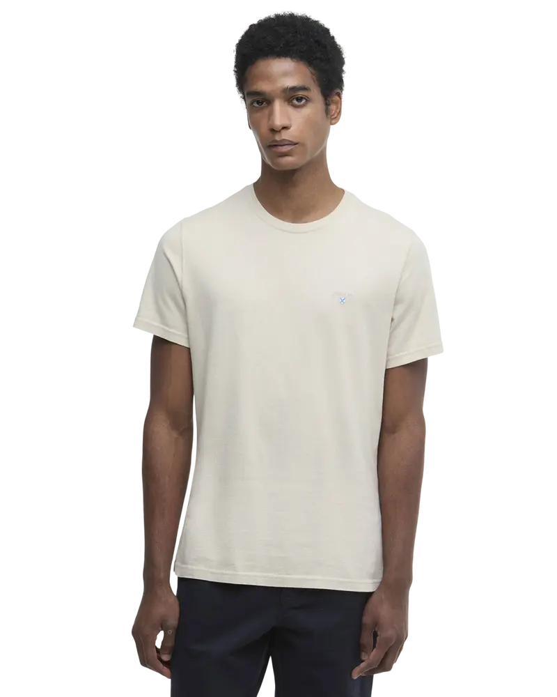Barbour Tartan Sports T-Shirt – Beige