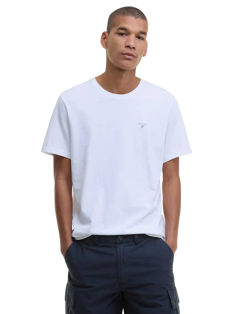 Barbour Tartan Sports T-Shirt – White