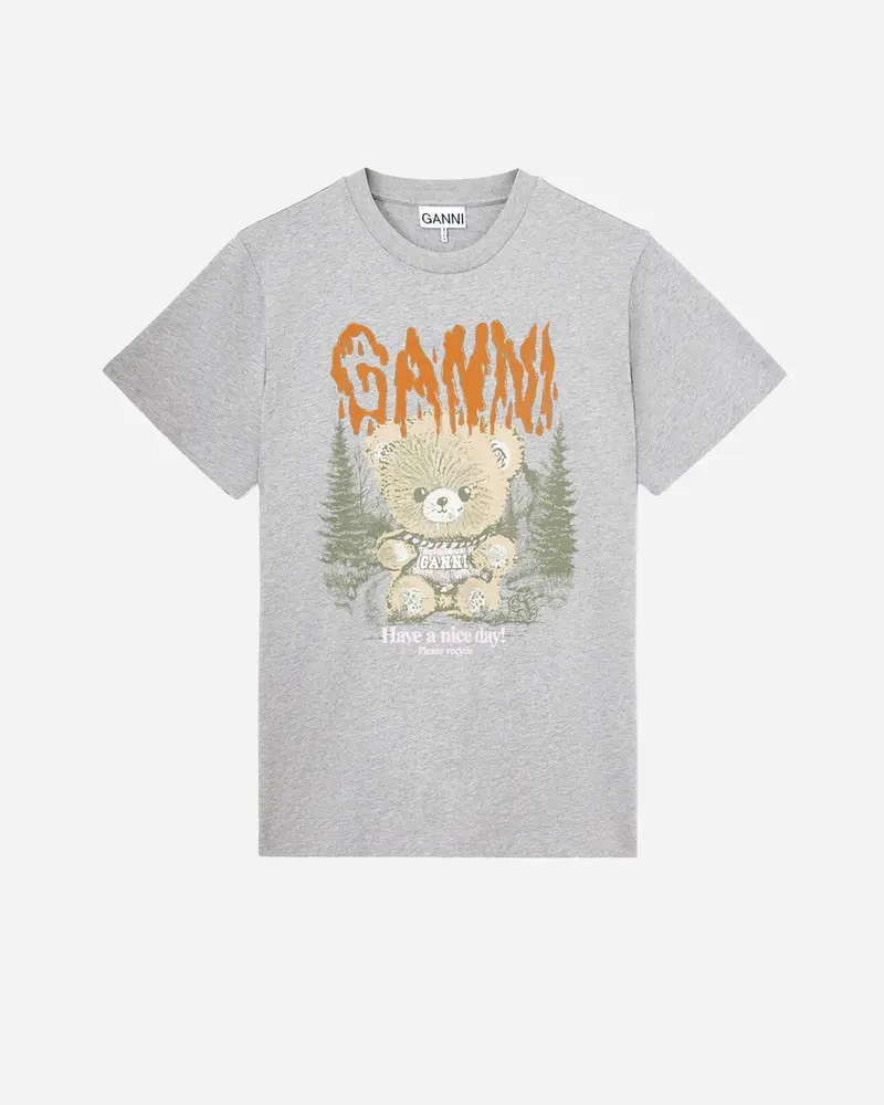 Basic Cotton Relaxed T-shirt Teddy Forest