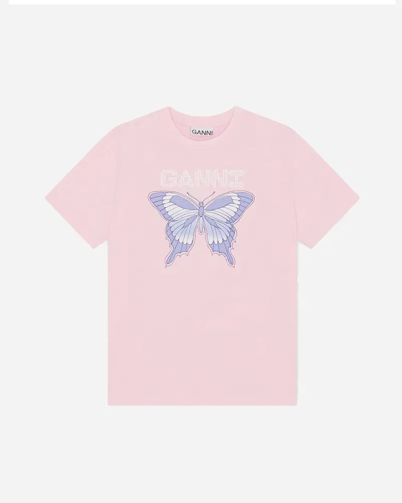 Basic Jersey Butterfly Relaxed T-shirt - Light Lilac