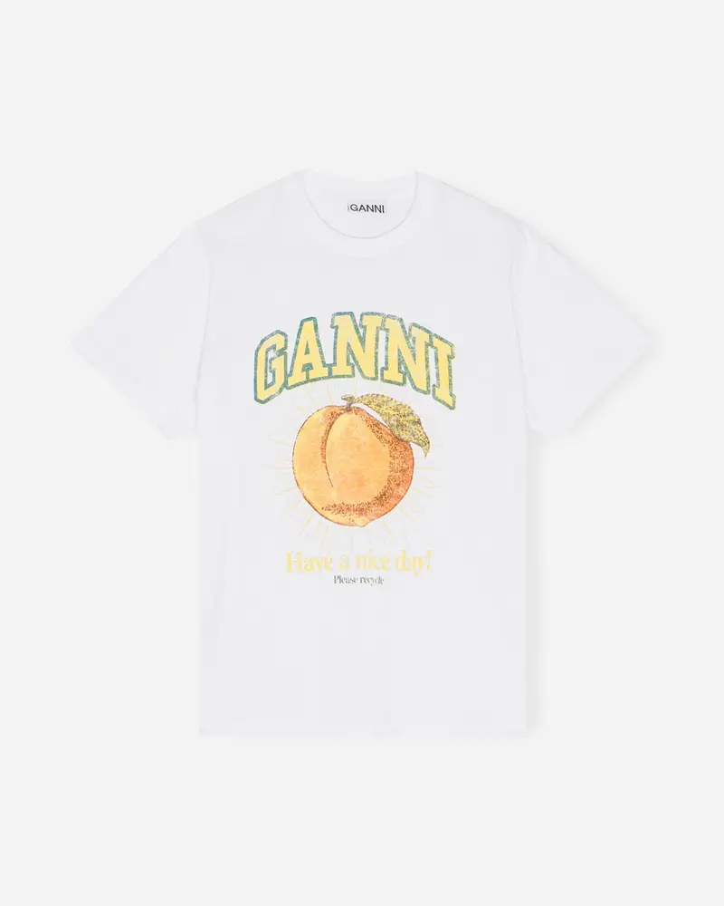 Basic Jersey Peach Relaxed T-shirt - Bright White