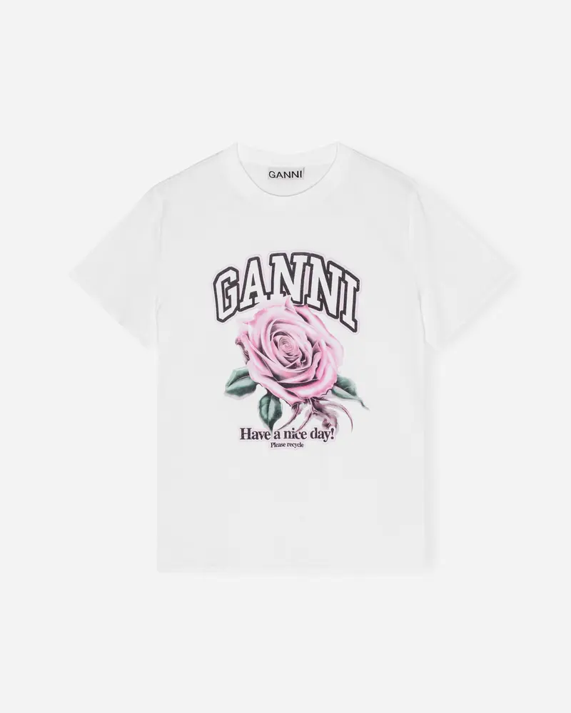 Basic Jersey Rose Relaxed T-shirt - Bright White
