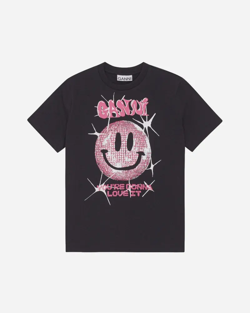 Basic Jersey Smiley Dark Relaxed T-shirt - Phantom