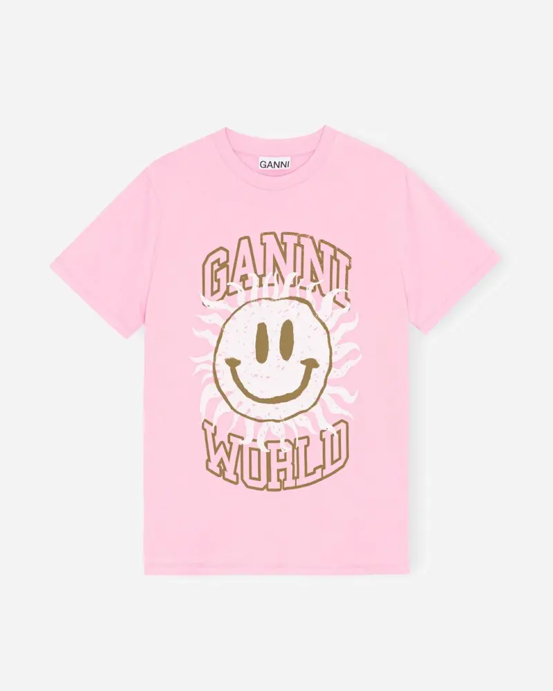Basic Jersey Smiley Relaxed T-shirt - Lilac Sachet