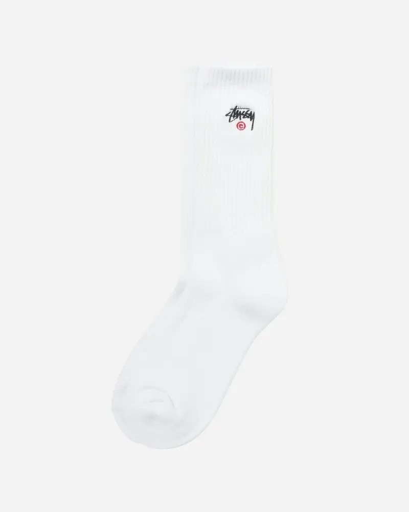 Basic Logo Crew Socks - White