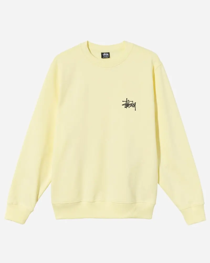 Basic Stüssy Crew - Pale Yellow