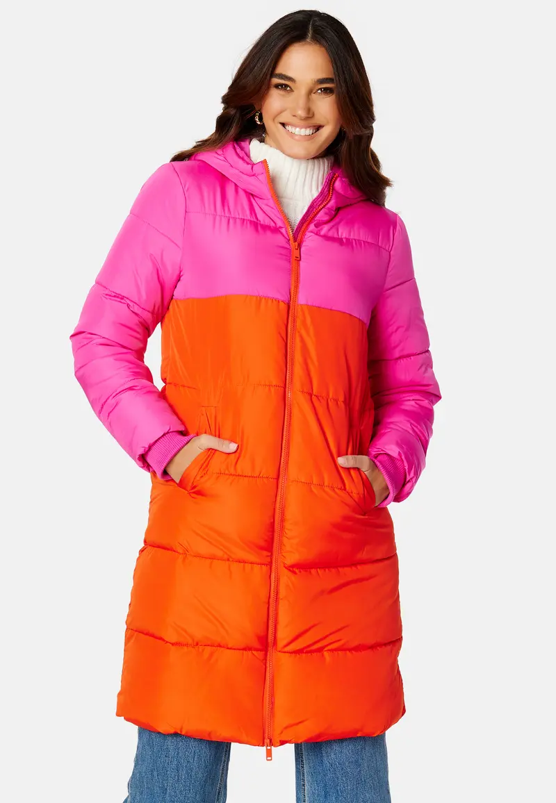 Bee Blocked Long Puffer