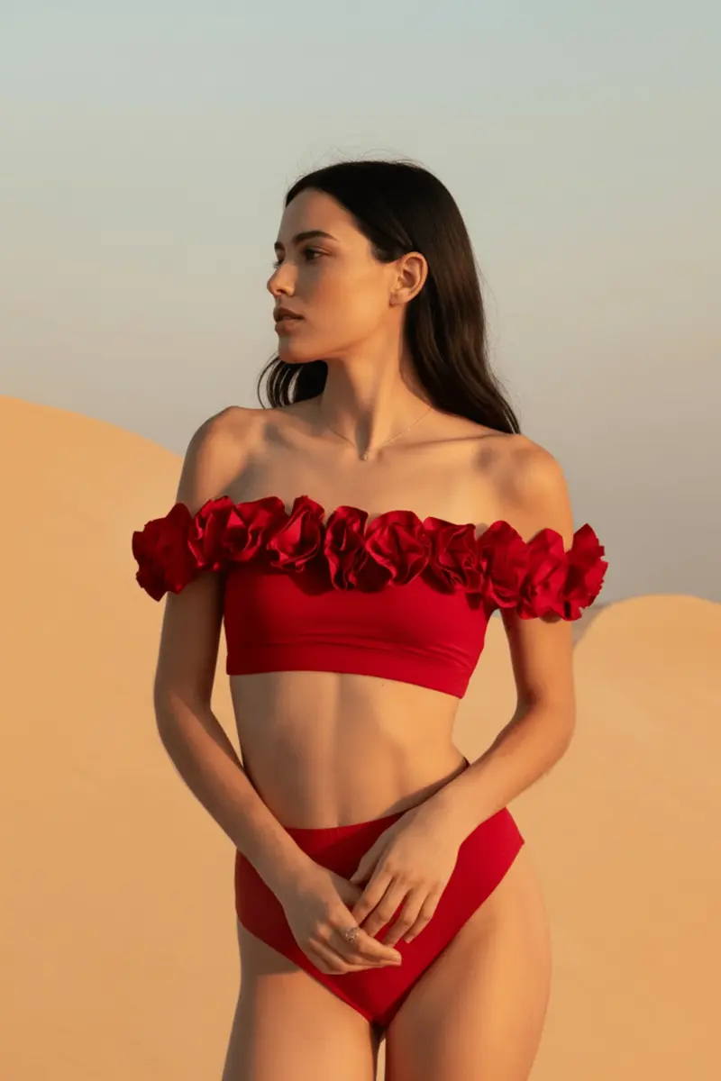Begonia 2 Piece Swimsuit Red