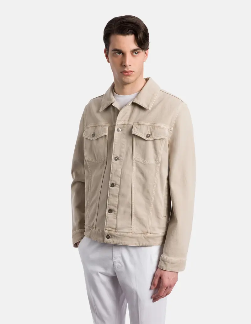 Beige Denim Jacket