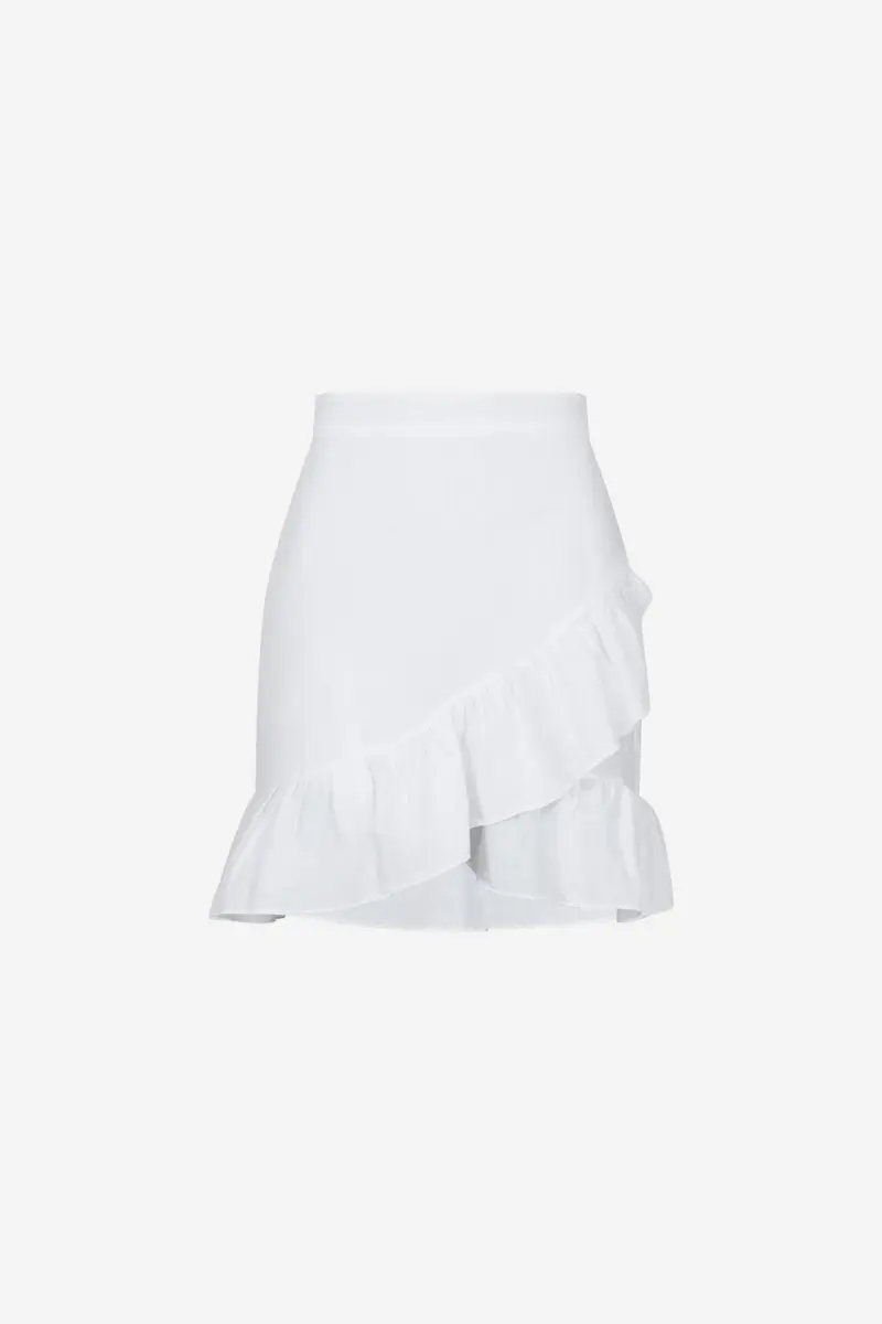 Bekka Linen Skirt White