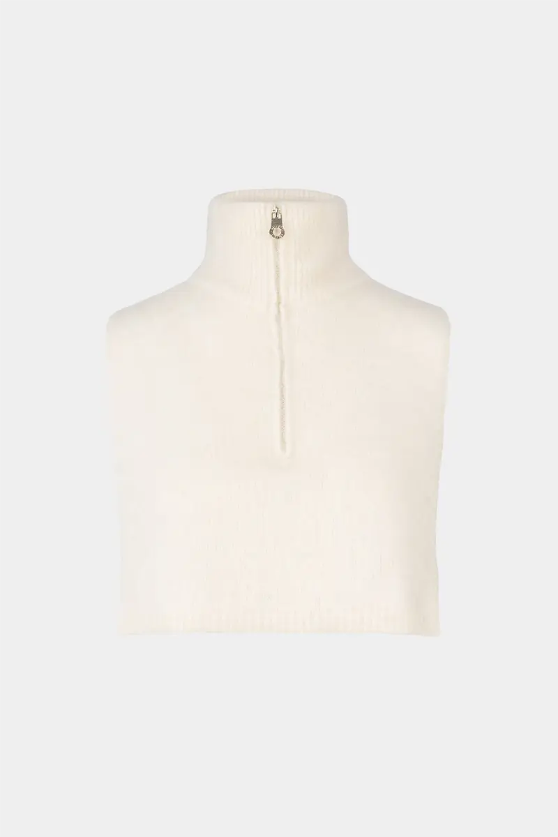 Belinda chunky high neck Bright white