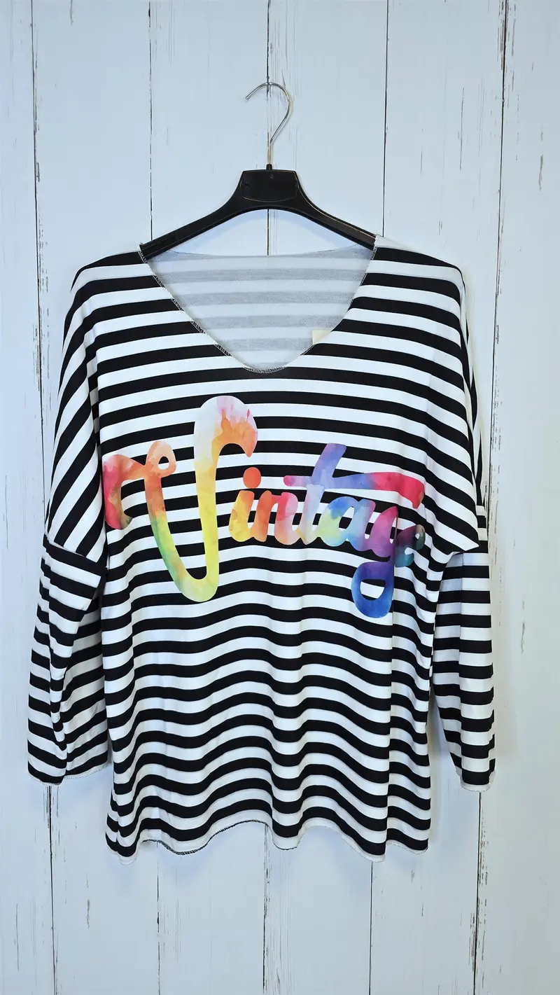 Bella genser Vintage svart striper