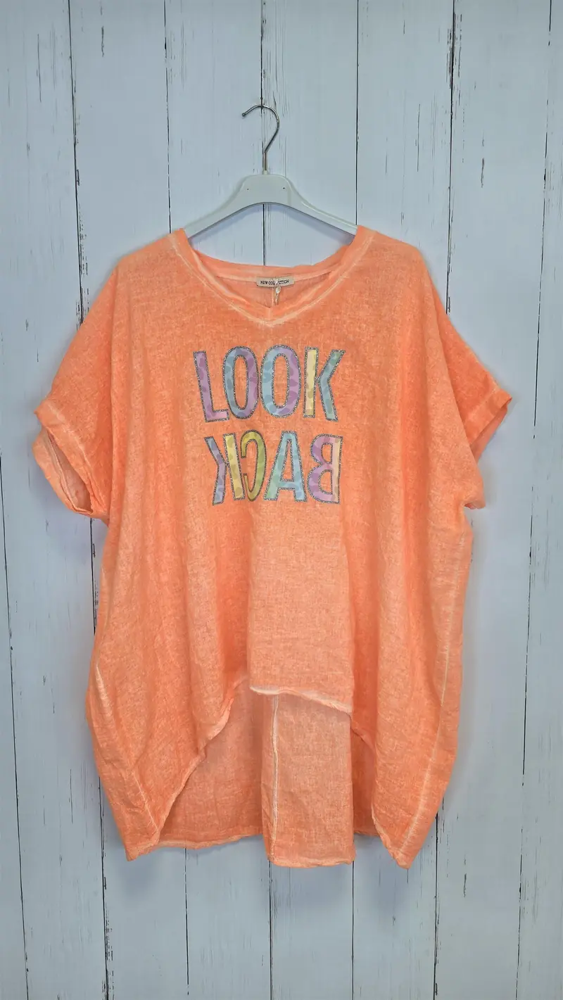 Bella Look Back topp orange