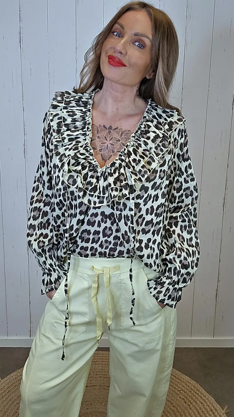 Bella skjorte Leo lyse gul