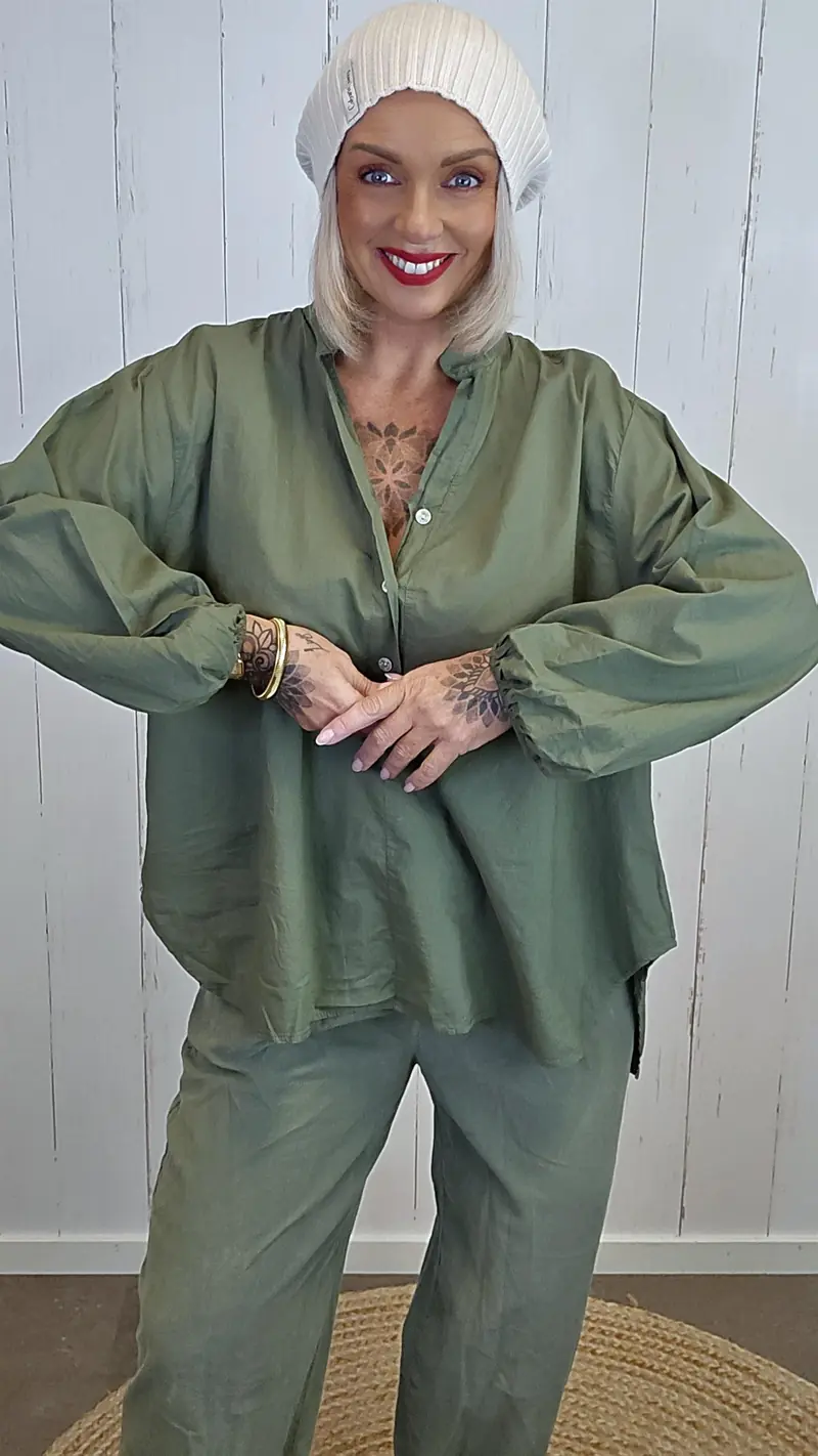 Benedikte bluse kaki