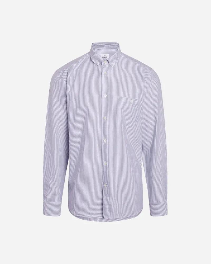 Benjamin Striped Shirt - White/Navy