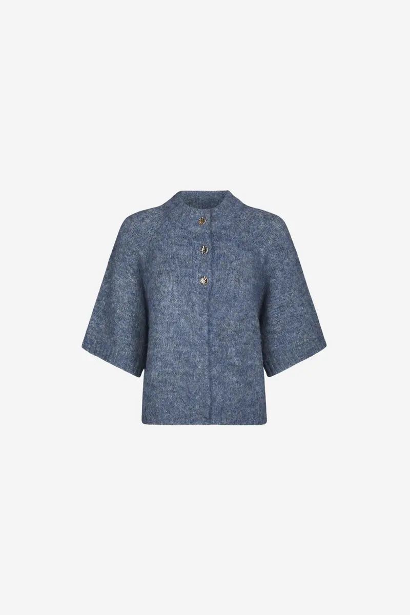Benuta Fluffy Knit Cardigan Smoke Blue