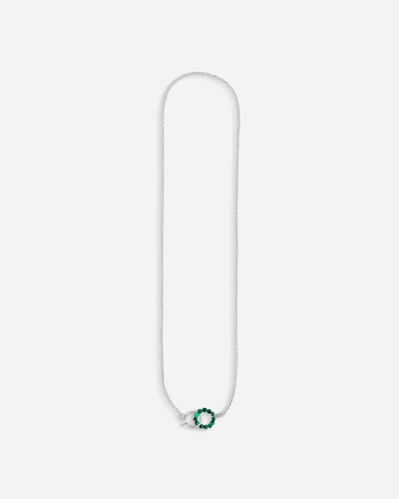 Bermuda Malachite Necklace - Silver