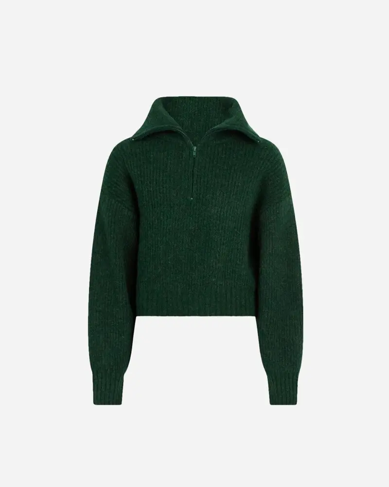 Berna Half Zip Knit - Green