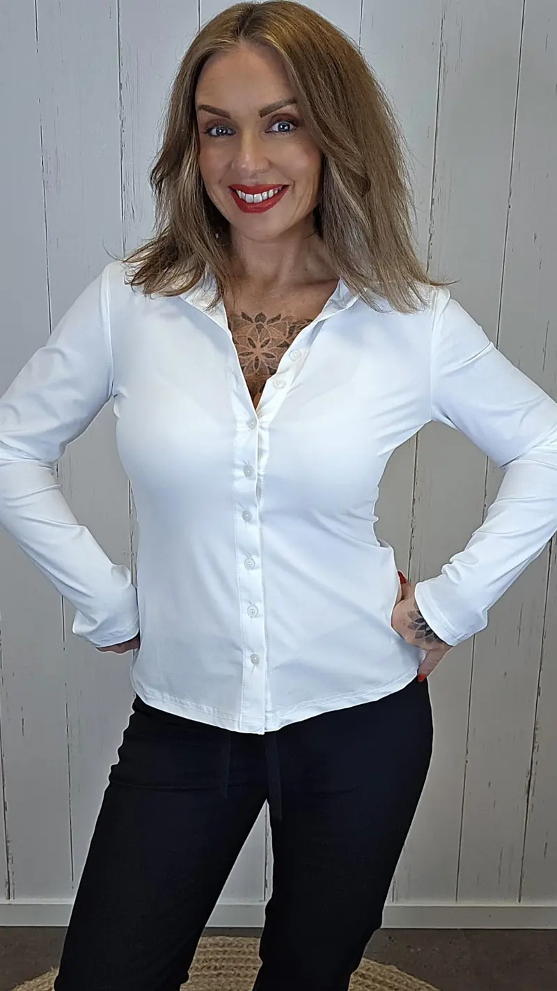 Betty easy wear skjorte hvit