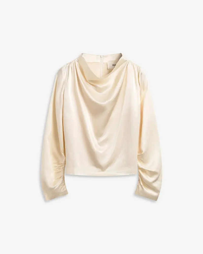 Beverly Satin Top - Pearl White