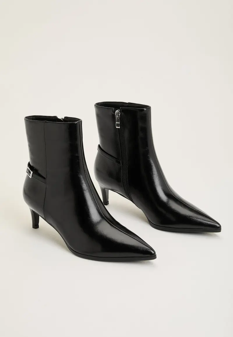 Biaabbie Buckle Zip Boot Faux Leather