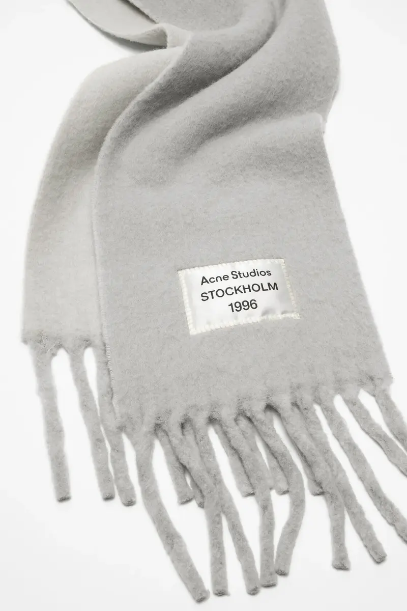 Bicolor Alpaca Scarf Grey/Light Grey