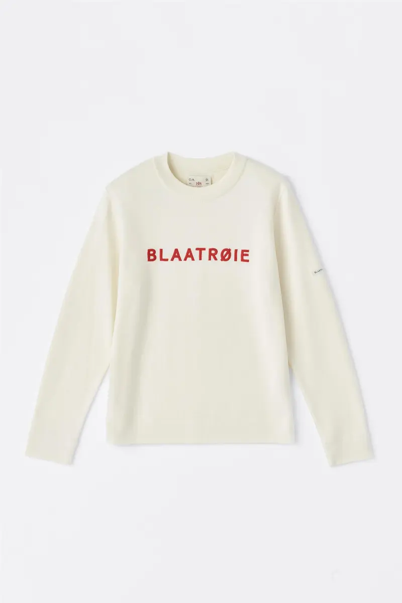 Blaatrøie No. 1 Offwhite with Red Embroidery