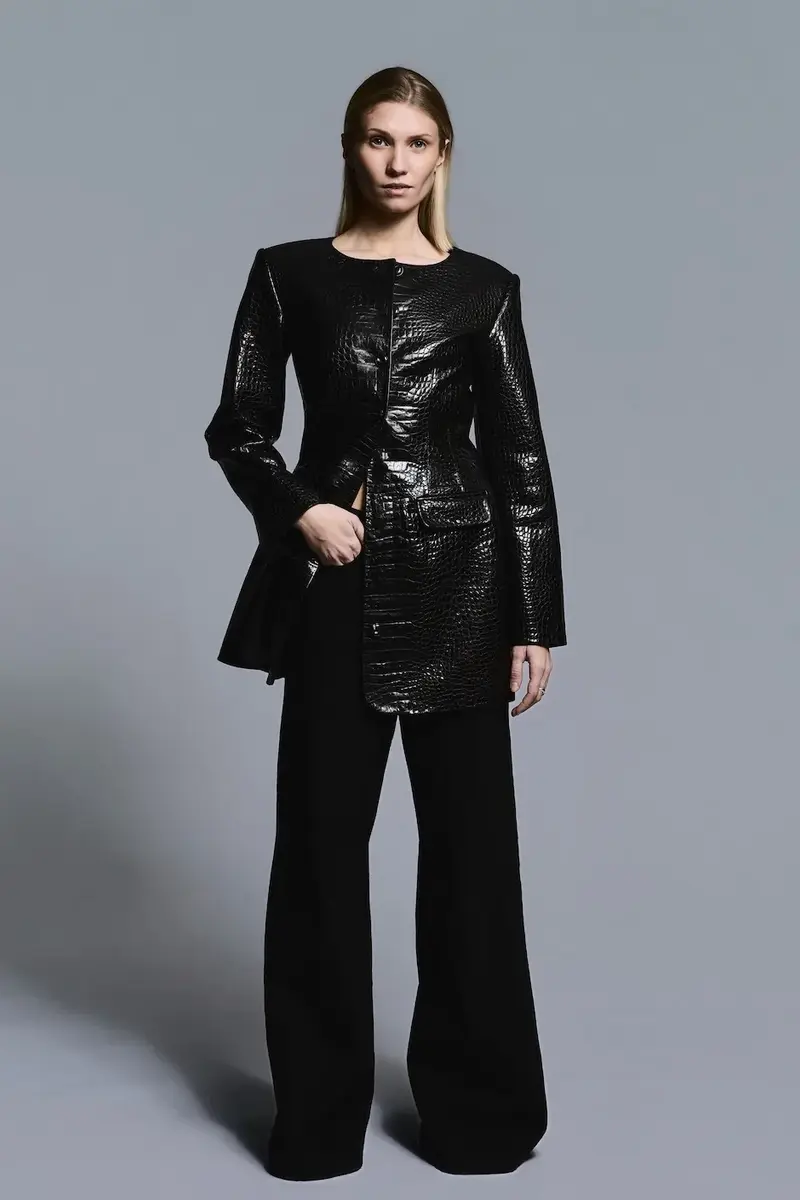 Blair Blazer Black Croco