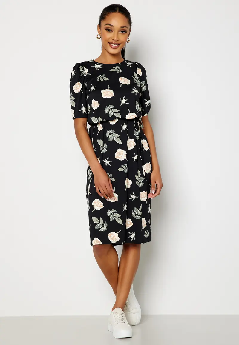 Blenda puff sleeve midi dress