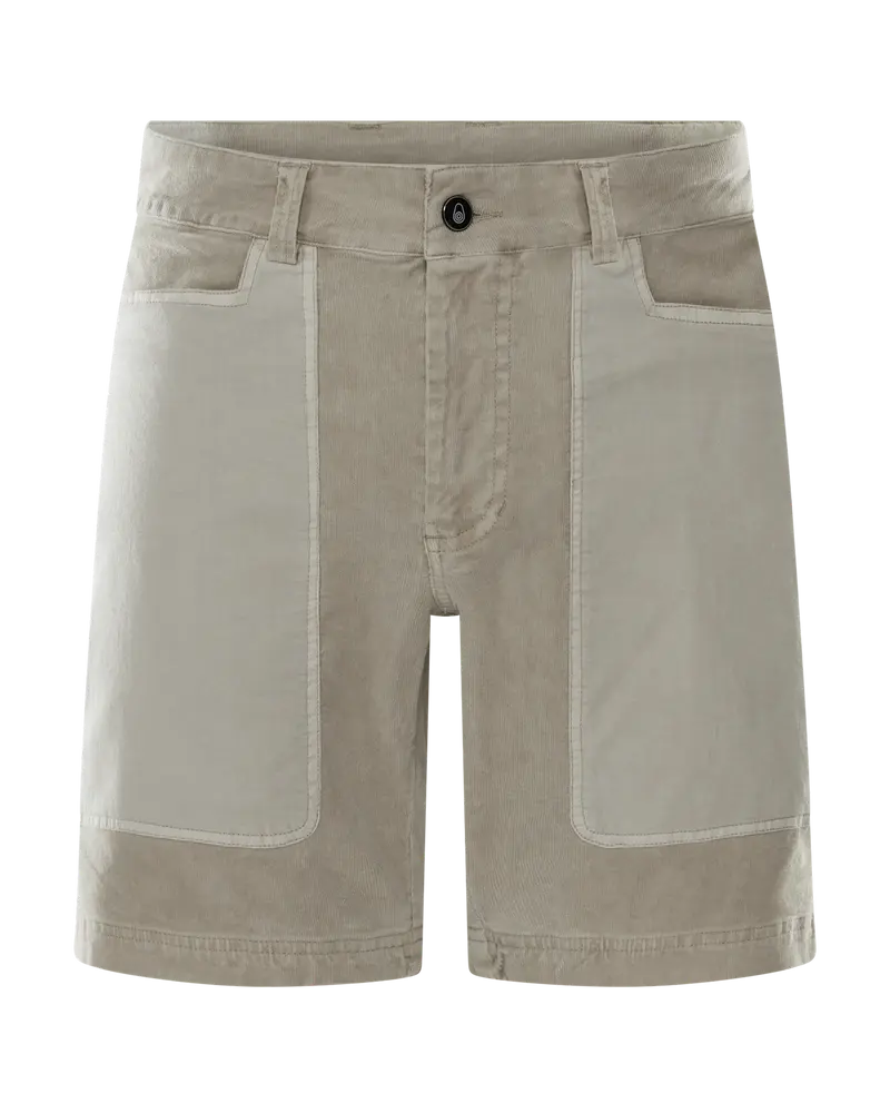 Blocked Corduroy Shorts