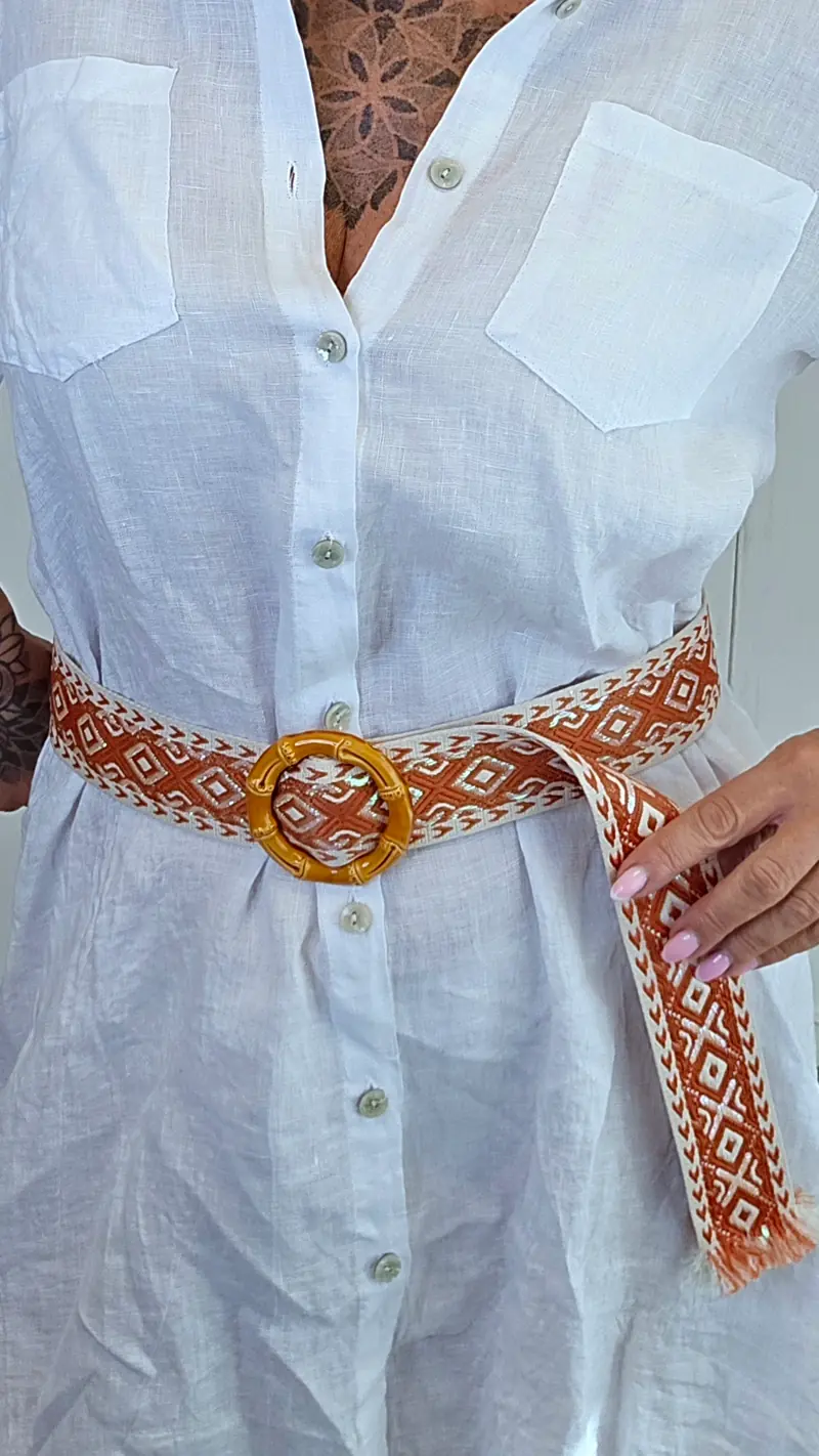 Bohemian belte orange