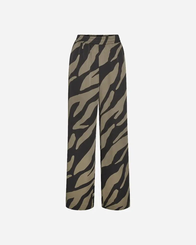 BothildeGZ HW Pants - Maxi Zebra Black/Walnut
