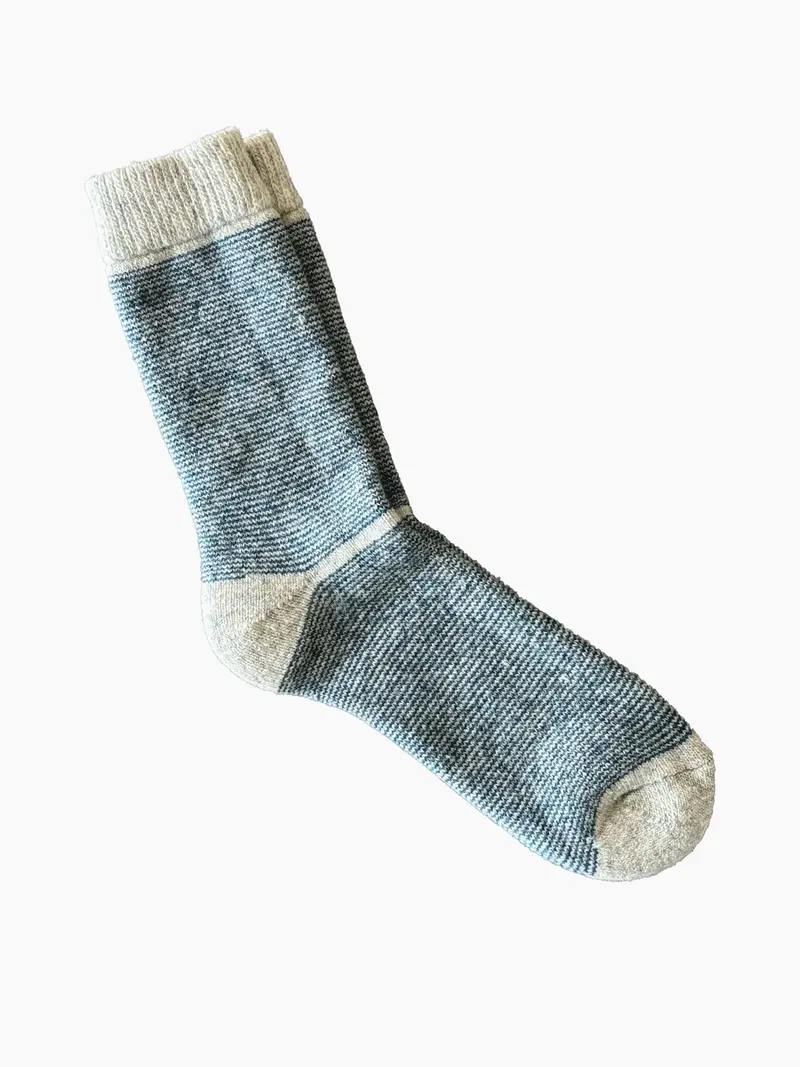 Breheim ullsokk unisex Offwhite/Blå