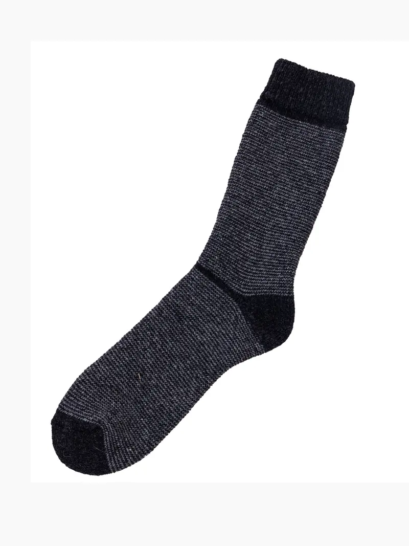 Breheim ullsokk unisex Sort/Lys Grå