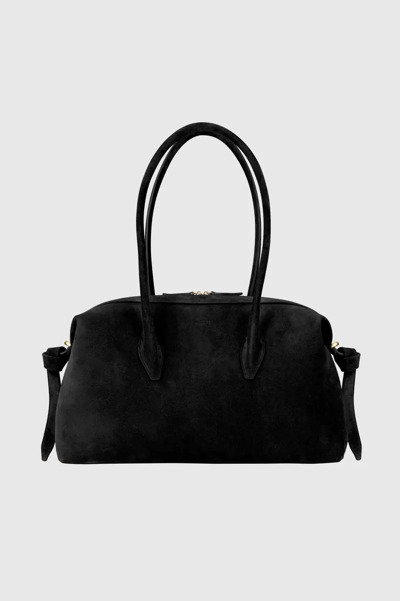 Brioche Duffle Black Suede