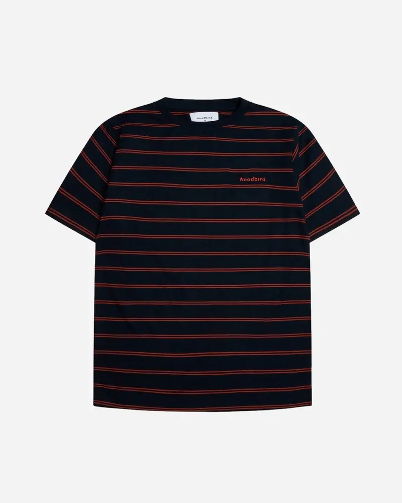 Brock Stripe Tee - Navy
