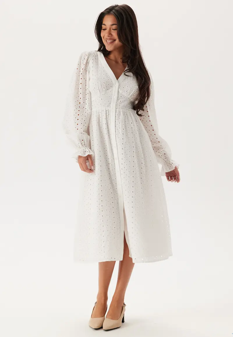 Broderie Anglaise Midi Dress