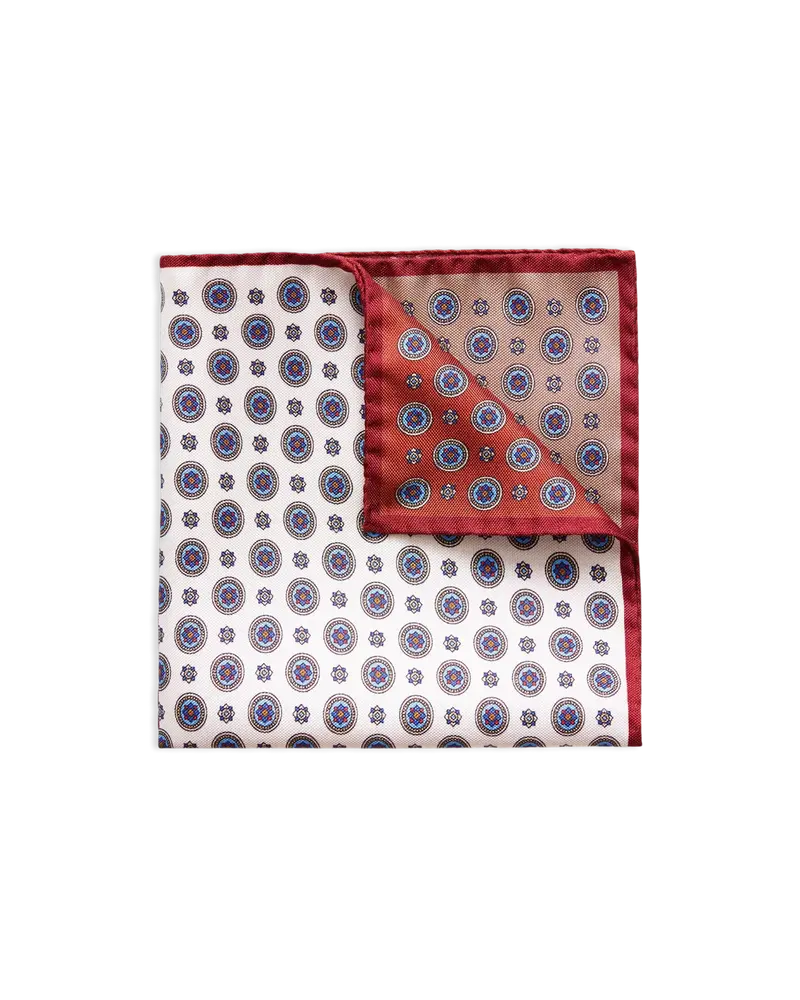 Brown Silk Pocket Square – Four Squares