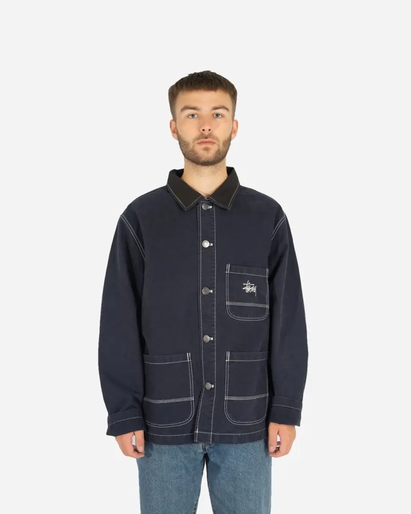 Brushed Moleskin Chore Jacket - Navy
